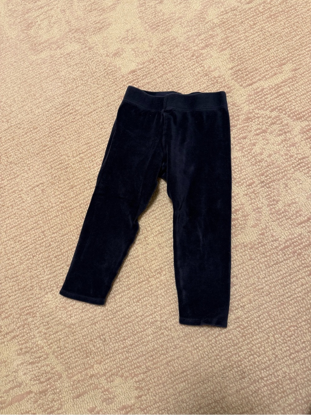 Mini Boden Navy Blue Velour Leggings